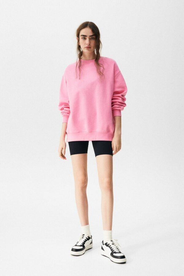 Basic Oversize Fleece Sweatshirt - Image 4